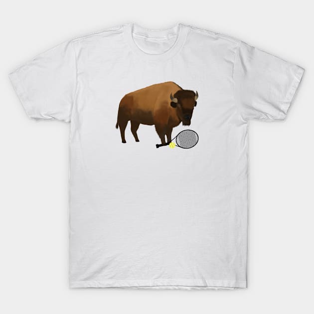 Tennis Bison T-Shirt by College Mascot Designs